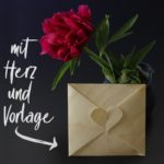 Kuvert mit Herz basteln ❤️ [mit Vorlage]