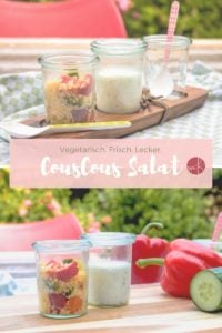 Vegetarisch: Couscous Salat mit Joghurt-Dip