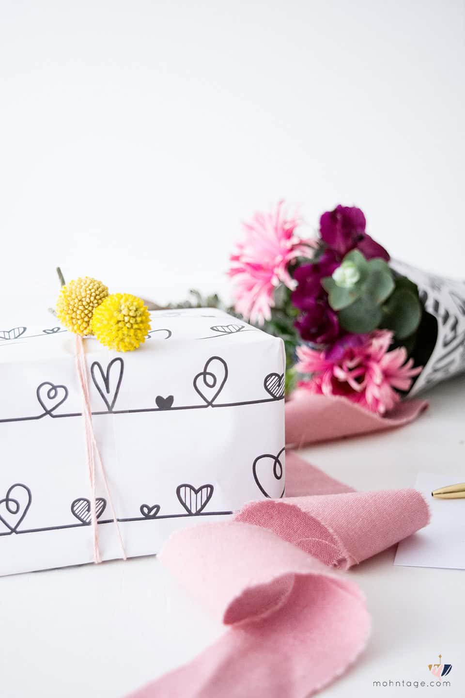 DIY Handlettering Geschenkpapier zum Download