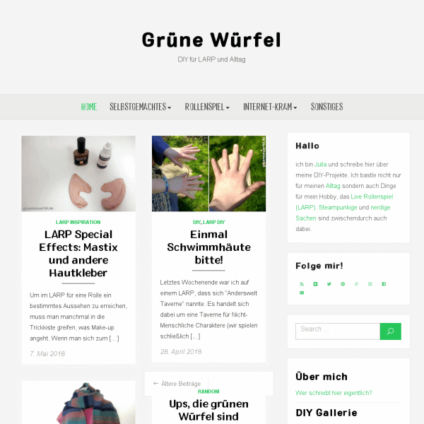 Grüne Würfel – DIY für LARP und Alltag