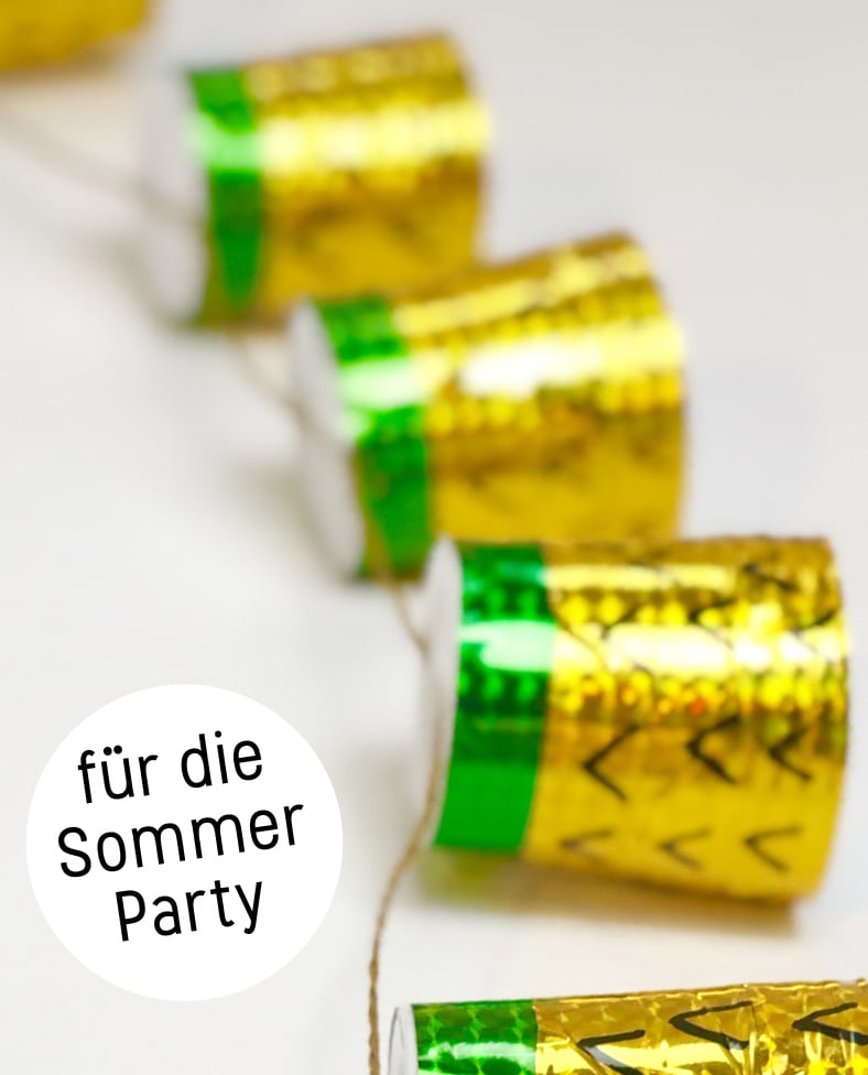 Sommerliche Upcycling Idee – Ananas Girlande selber machen