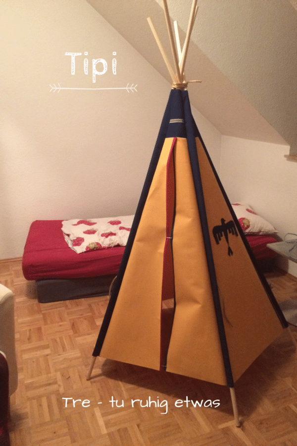 Kinder Tipi Zelt für draußen selber machen