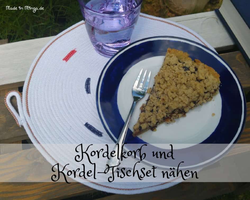 Kordelkorb und Tischset aus Kordel nähen