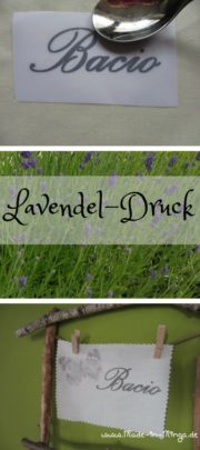 Lavendeldruck auf Baumwolle
