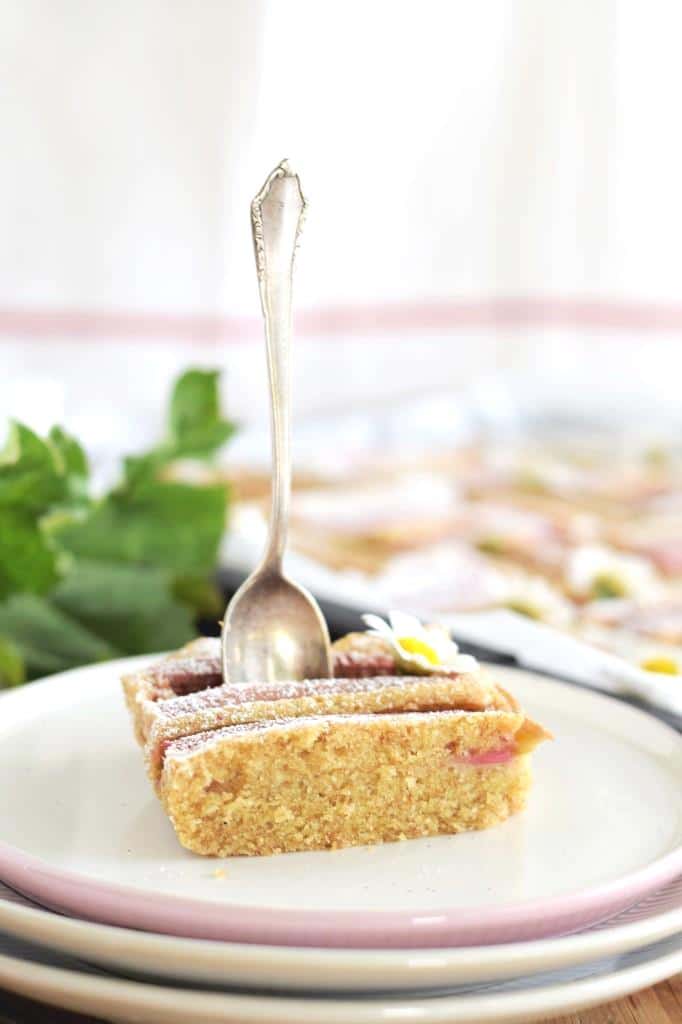 Rhabarber, my LOVE! Easypeasy Rezept für den fluffigsten Rhabarber-Vanille-Blechkuchen