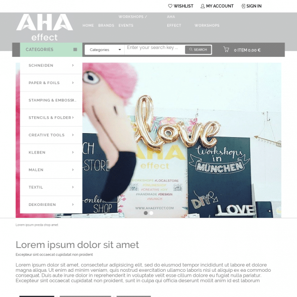 AHA effect – Do It Yourself – Onlineshop & lokaler Laden