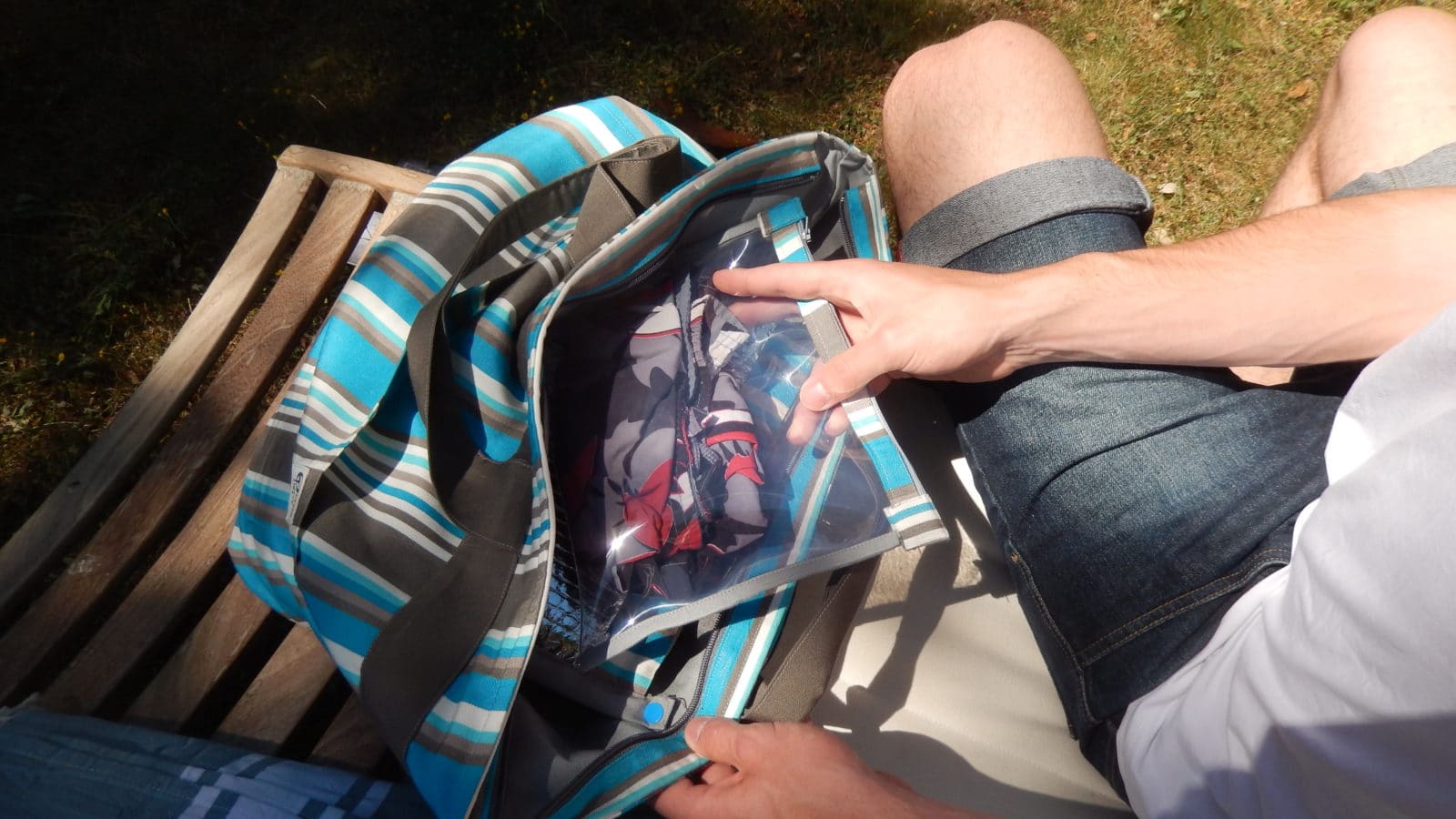 Rucksack –  Strandtasche – Badetasche selber nähen mit kostenlosem Schnittmuster