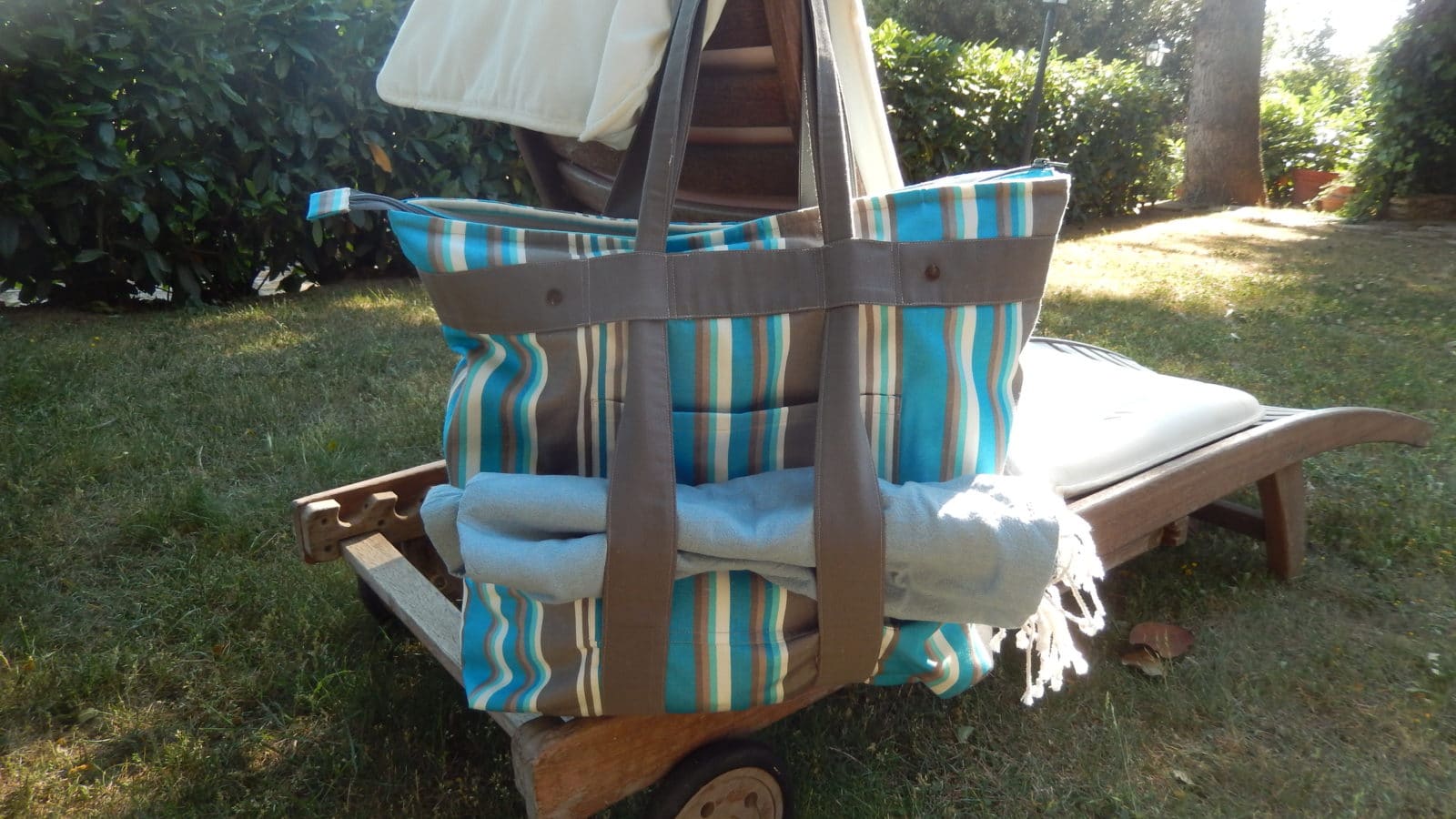 Rucksack –  Strandtasche – Badetasche selber nähen mit kostenlosem Schnittmuster