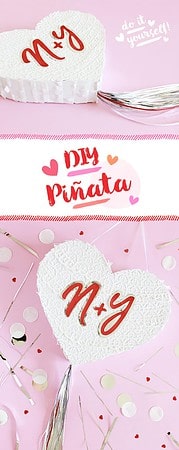 DIY PINATA-HERZ BASTELN ALS HOCHZEITS-PINATA