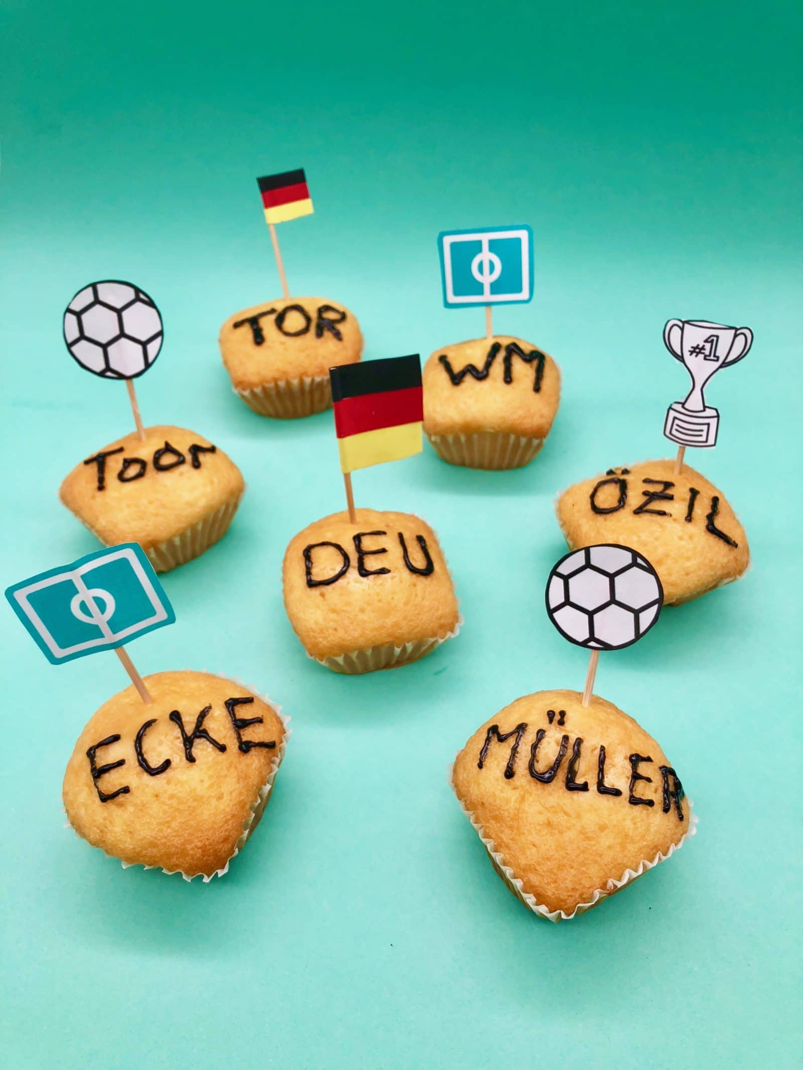 Fußball Muffins selber machen