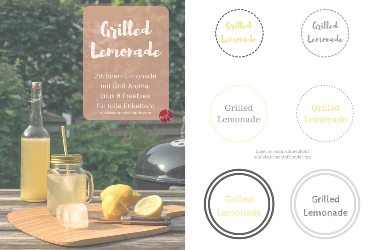Zitronen vom Grill: Grilled Lemonade & Freebies fürs Etikett