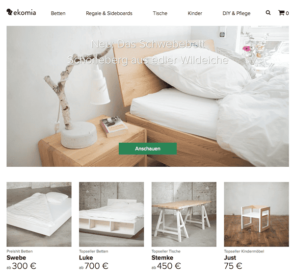 ekomia | Naturholzmöbel & Biomöbel mit Stil