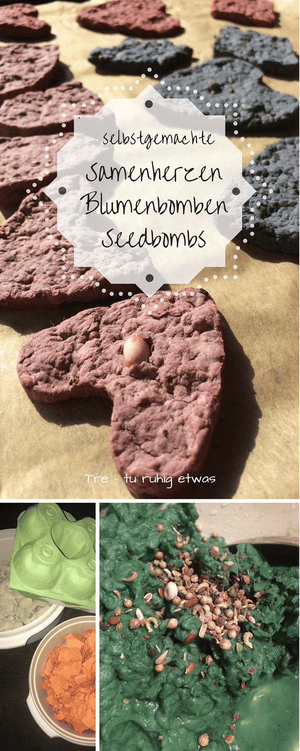 Selbstgemachte Samenherzen / Blumenbomben / Seedbombs