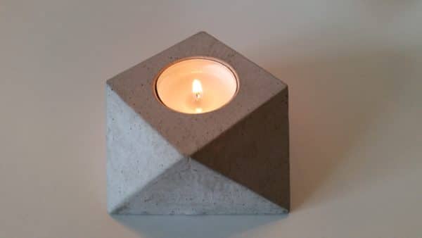 Teelichthalter "Diamant" aus Beton
