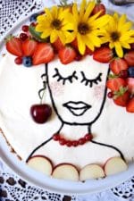 Boho Flowergirl trifft einfachsten Cheesecake der Welt – meine Version des Face Cake-Trends