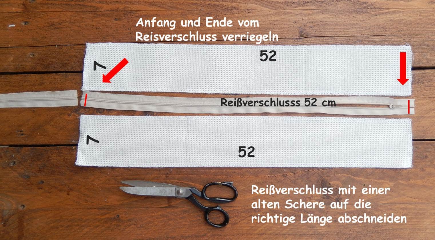 Sitzkissen mit Reißverschluss selber nähen