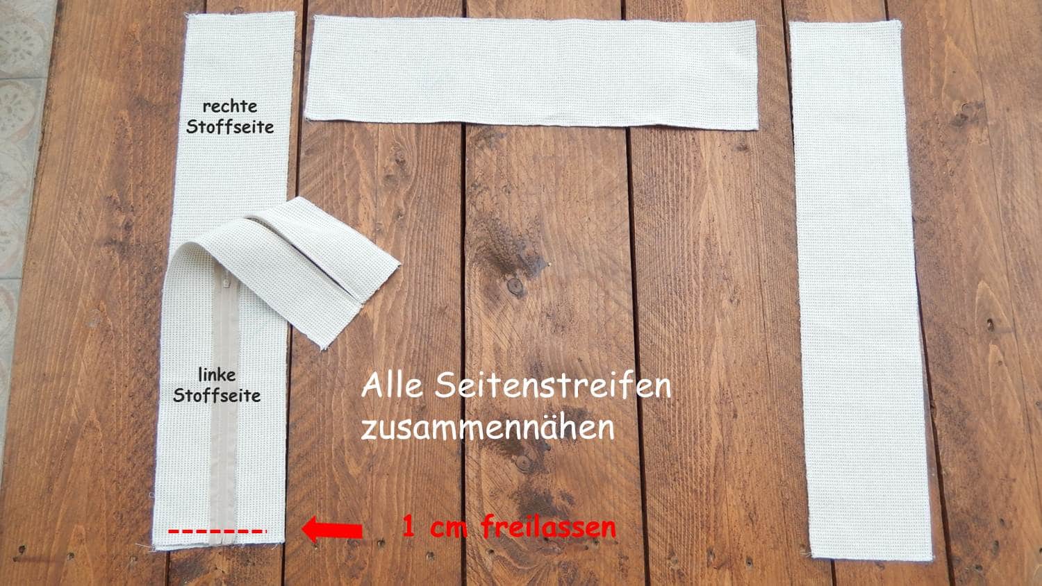 Sitzkissen mit Reißverschluss selber nähen