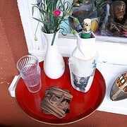 Bedruckte Glasuntersetzer und Kühlhusse für Flaschen