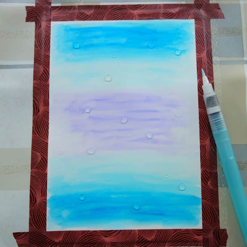 Handlettering – farbiger Hintergrund ohne Aquarellfarben