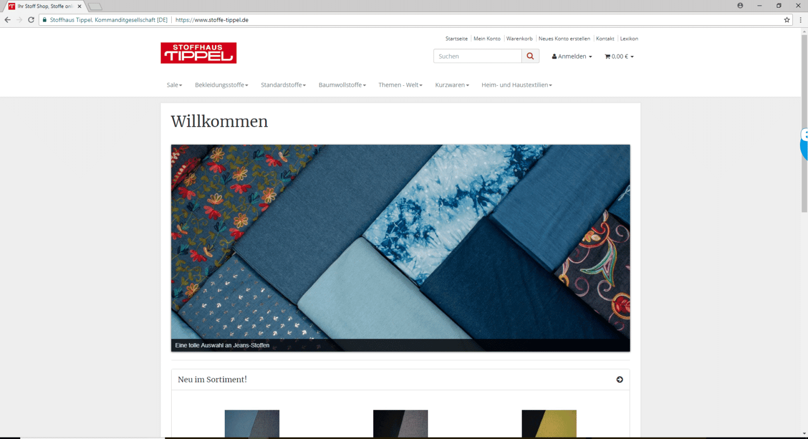 Ihr Stoff Shop, Stoffe online kaufen – Stoffe-Tippel.de