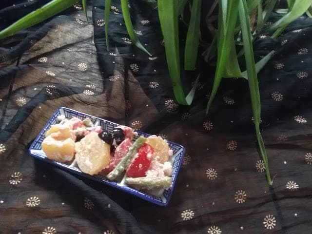 griechischer Kartoffel- Bohnensalat mit Feta- Dressing