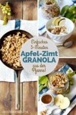 5 Minuten Knuspermüsli aus der Pfanne: leckeres Apfel-Zimt-Granola