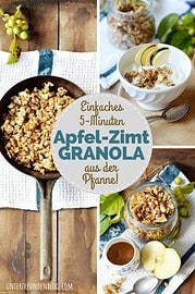 5 Minuten Knuspermüsli aus der Pfanne: leckeres Apfel-Zimt-Granola
