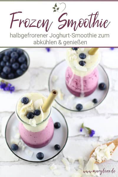 Frozen Yogurt Smoothie mit Bananen und Heidelbeeren