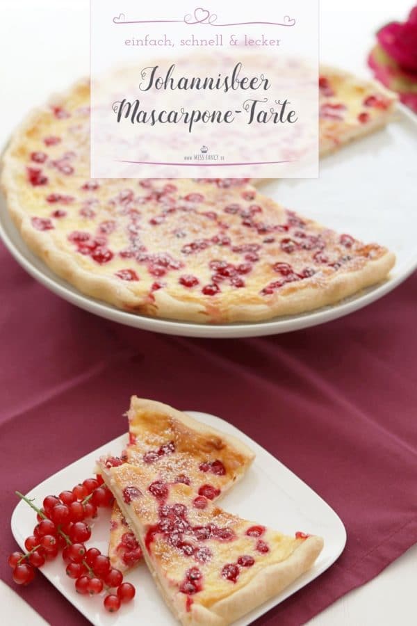 Sommerliche Johannisbeer-Mascarpone-Tarte