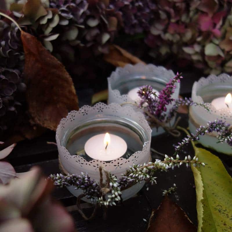 Upcycling Idee – Windlicht basteln für den Herbst