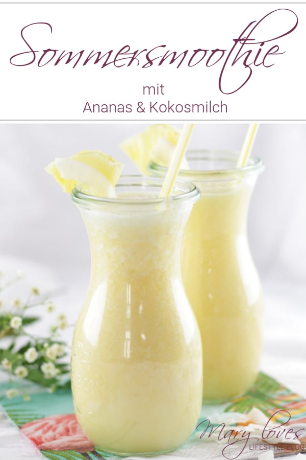 Tropisches Sommergetränk: Ananas-Kokos-Smoothie