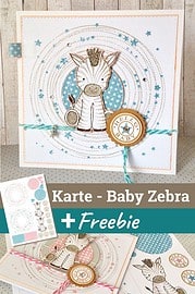 Glückwunschkarte zur Geburt — Baby Zebra