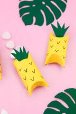 DIY Ananas Geschenkbox aus Papprollen basteln