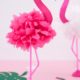 DIY Pompon Flamingos aus Servietten basteln