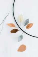 Bunter Herbst-Ring mit Blättern aus Filz