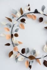 Bunter Herbst-Ring mit Blättern aus Filz