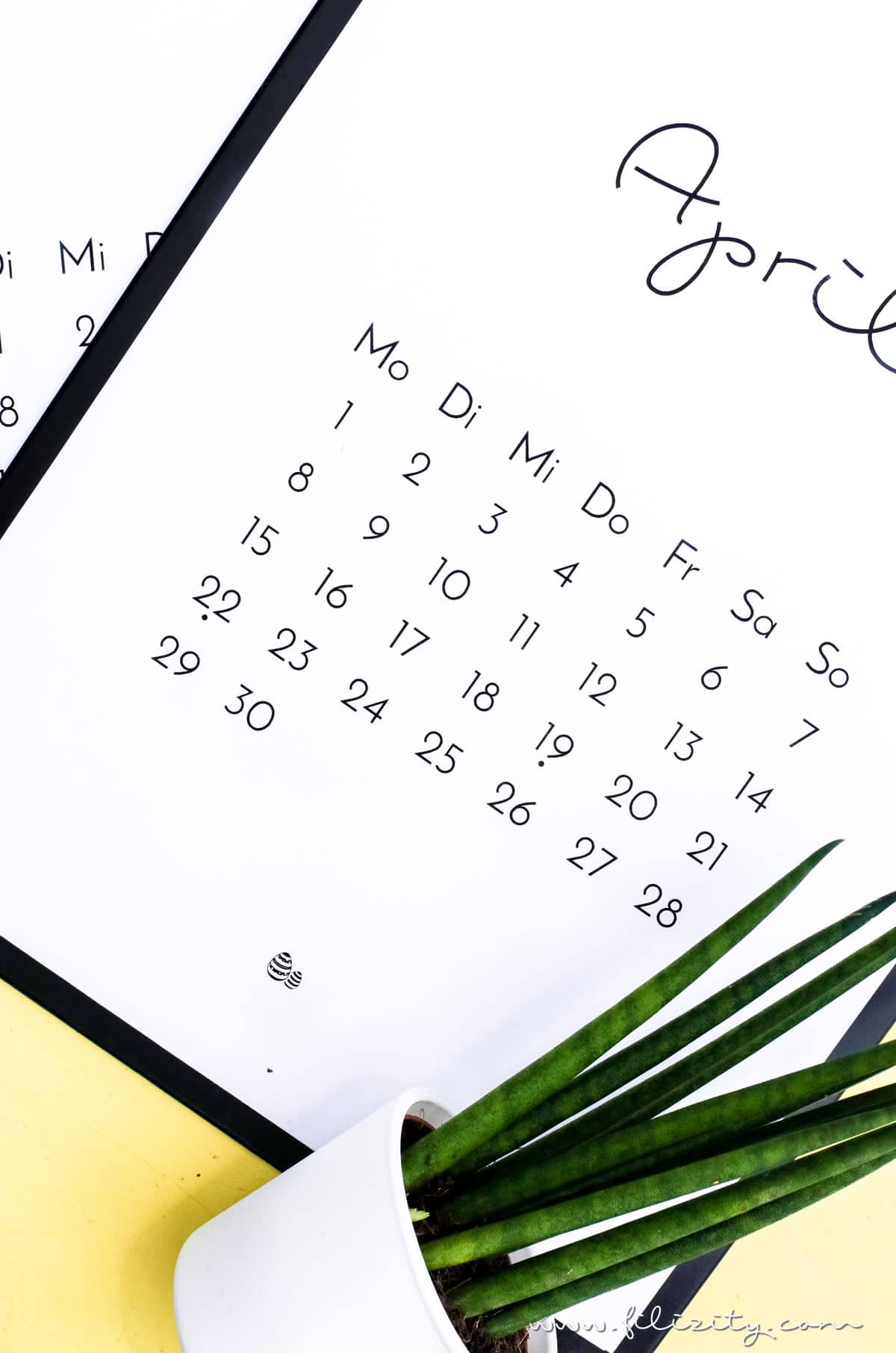 Minimalistischer Kalender 2019 (Druckvorlage)