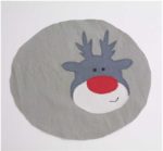 Applikationsvorlage Rudolph für weihnachtliches Nähen