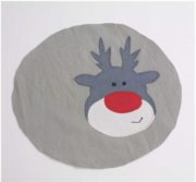 Applikationsvorlage Rudolph für weihnachtliches Nähen