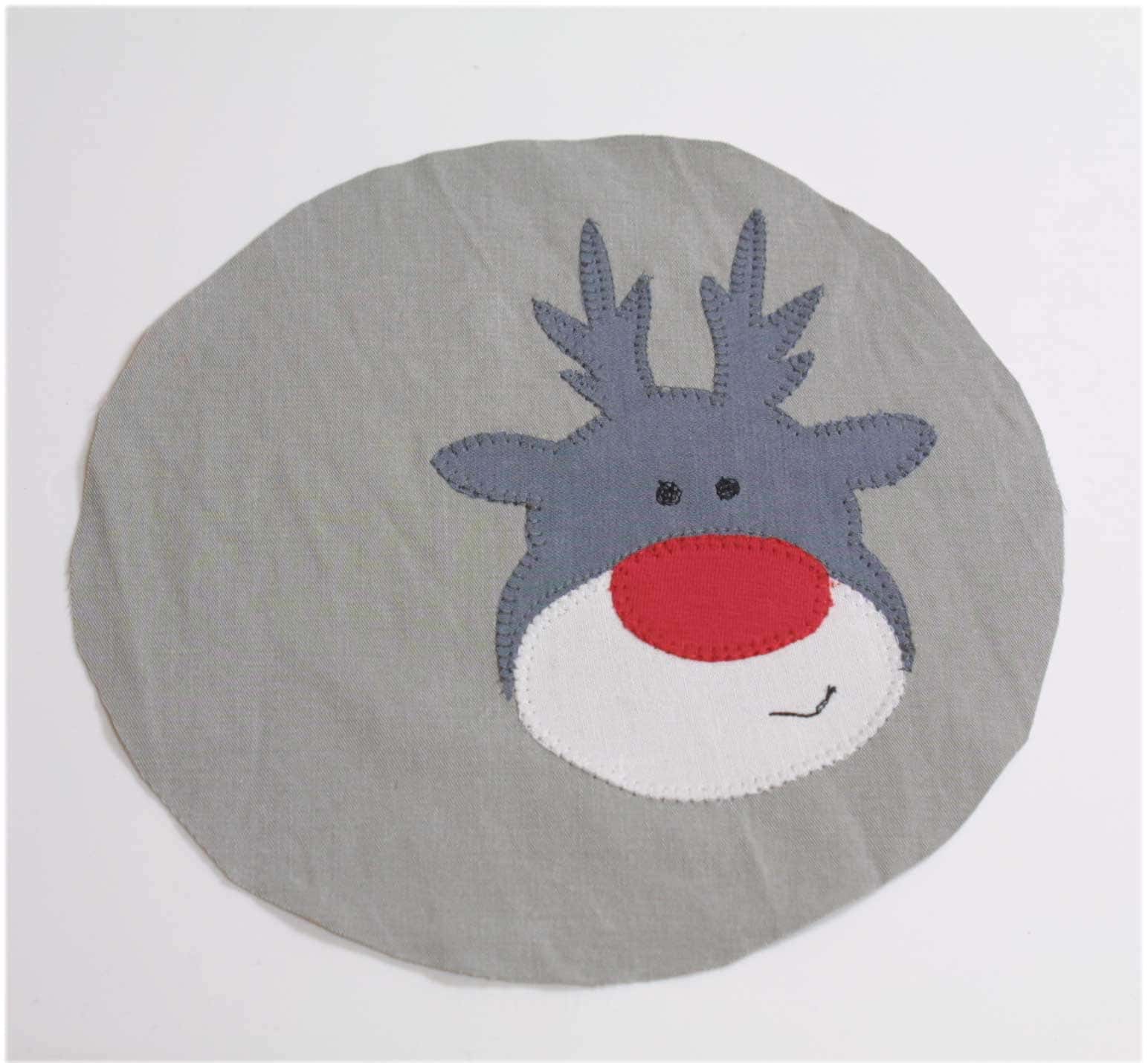 Applikationsvorlage Rudolph für weihnachtliches Nähen