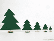 Weihnachtliche Tischdeko mit Holzscheiben