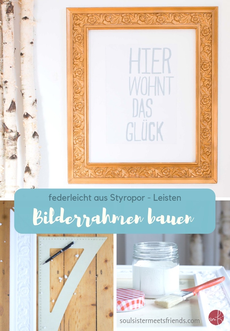 Federleicht: ein Bilderrahmen aus Styropor-Leisten