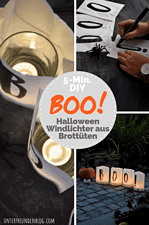 BOO! Halloween-Windlichter aus Brottüten / gruselig schnelles DIY