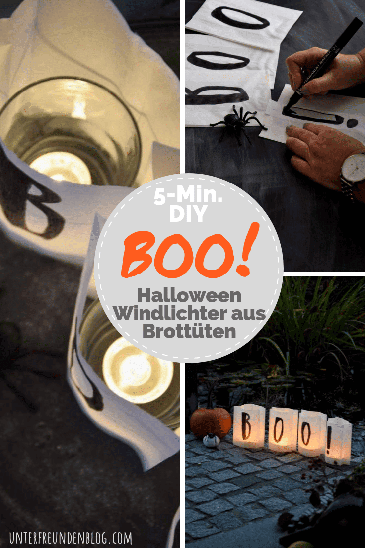 BOO! Halloween-Windlichter aus Brottüten / gruselig schnelles DIY