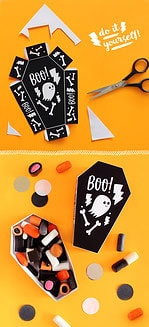 DIY GESCHENKBOX FÜR HALLOWEEN BASTELN / FREE PRINTABLE SARGBOX