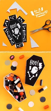 DIY GESCHENKBOX FÜR HALLOWEEN BASTELN / FREE PRINTABLE SARGBOX