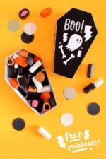 DIY GESCHENKBOX FÜR HALLOWEEN BASTELN / FREE PRINTABLE SARGBOX
