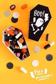DIY GESCHENKBOX FÜR HALLOWEEN BASTELN / FREE PRINTABLE SARGBOX