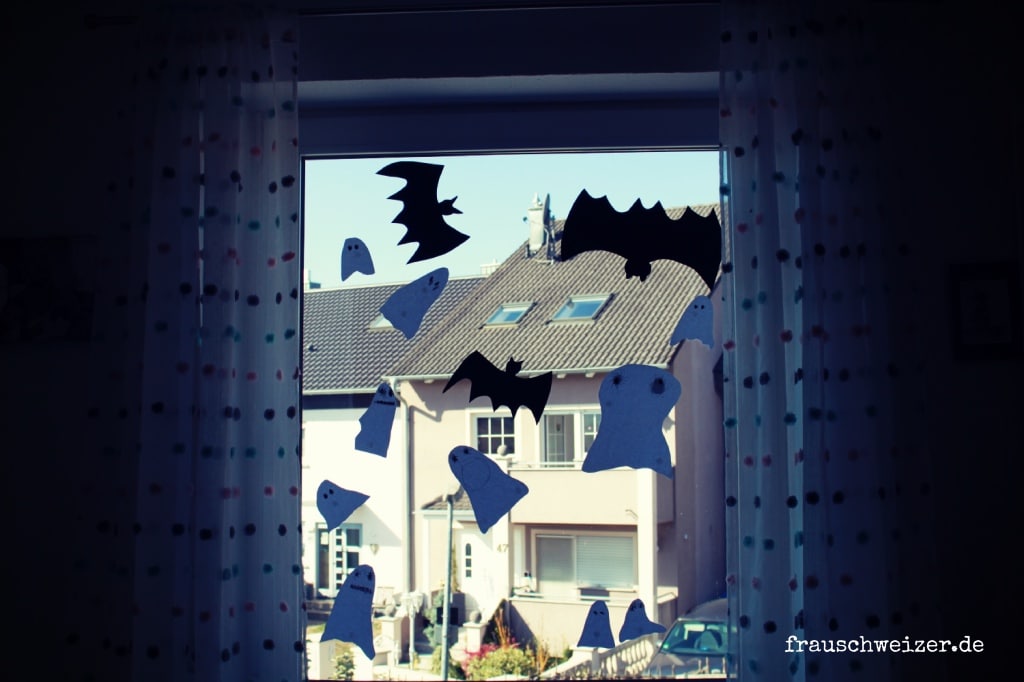 Gespenster- Fenster mit Kids basteln