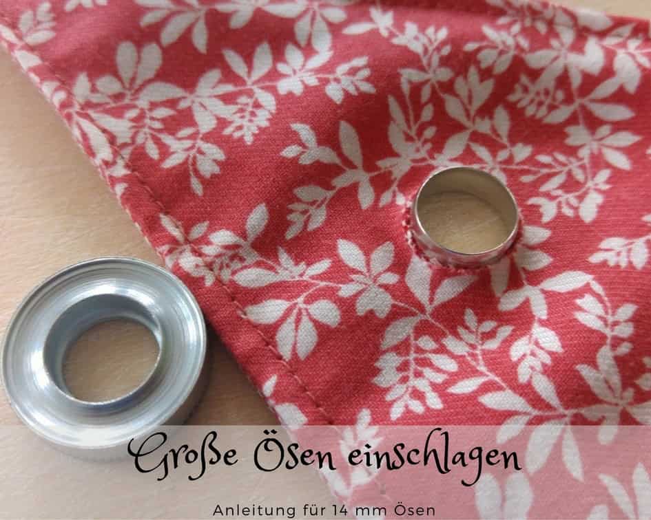 große Ösen mit Hammer einschlagen